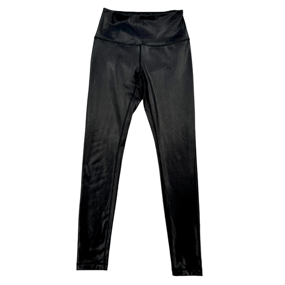 Zella High Waisted Black Metallic Dot Print Leggings Womens Size Small - Picture 1 of 8